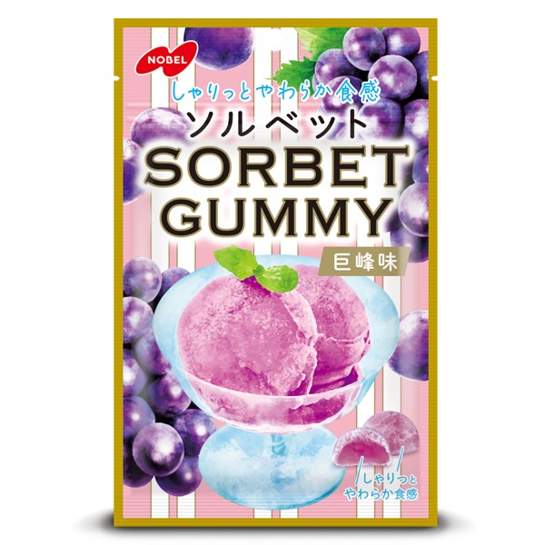 170円 ノーベル 50gソルベットグミ 巨峰味 [1箱 6個入]：駄菓子,お菓子
