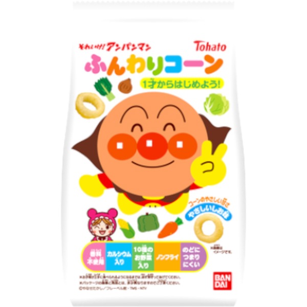 110円 東ハト それいけアンパンマン ふんわりコーン やさしいしお味 [1箱 12個入]