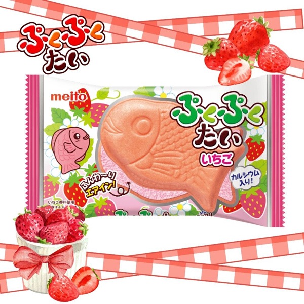 80円 名糖 ぷくぷくたい いちご味 [1箱 10個入]：駄菓子,お菓子の通販