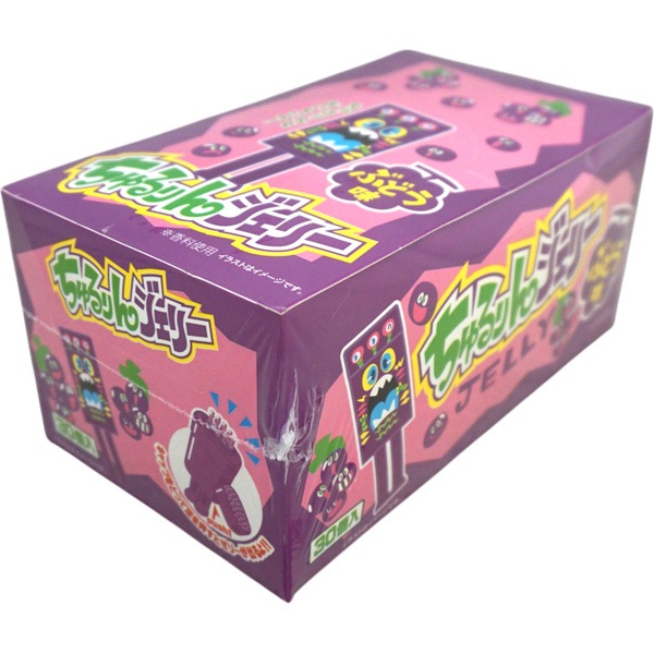 50円 やおきん ちゅるりんジェリー ぶどう味 [1箱 30個入]：駄菓子,お