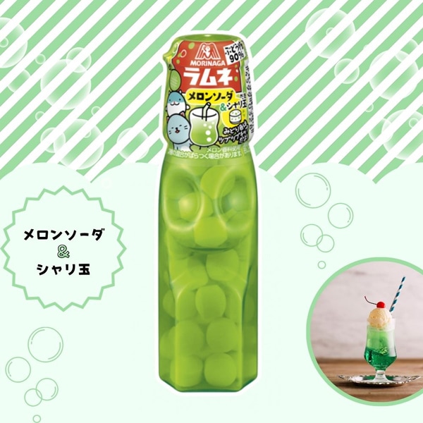 92円 森永 27gラムネ メロンソーダ&シュワ玉 [1箱 20個入]