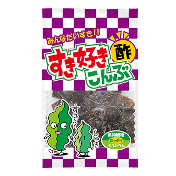 50円 やおきん 14gすき好き酢こんぶ [1袋 20個入]：駄菓子,お菓子の