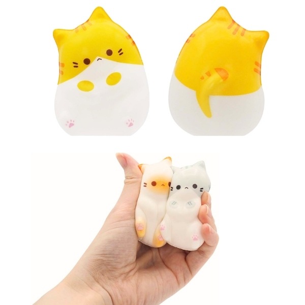 ふにふにネコちゃんスクイーズ [1袋 12個入]：駄菓子,お菓子の通販｜卸
