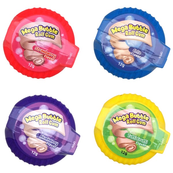 メガバブルロールガム スモール [1箱 24個入]：駄菓子,お菓子の
