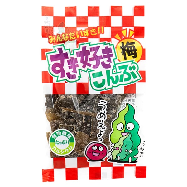 50円 やおきん 14gすき好き梅こんぶ [1袋 20個入]：駄菓子,お菓子の
