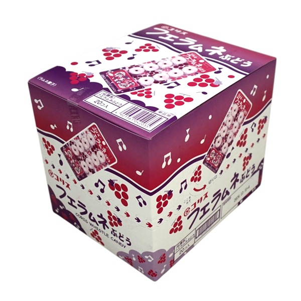 80円 コリス フエラムネ ぶどう 8個入 [1箱 20個入]：駄菓子,お菓子の