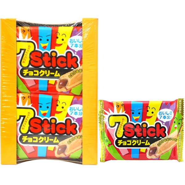 35円 やおきん セブンスティックチョコクリーム[1箱 12個入]：駄菓子