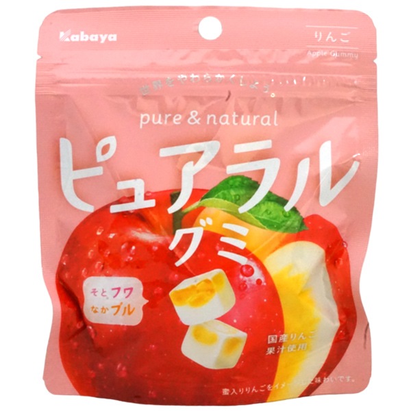 150円 カバヤ ピュアラルグミりんご [1箱 8個入]