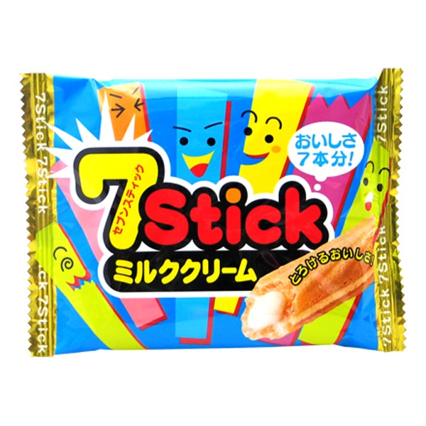 35円 やおきん セブンスティックミルククリーム[1箱 12個入]：駄菓子