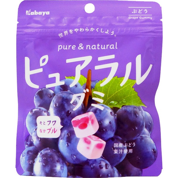 150円 カバヤ ピュアラルグミぶどう [1箱 8個入]