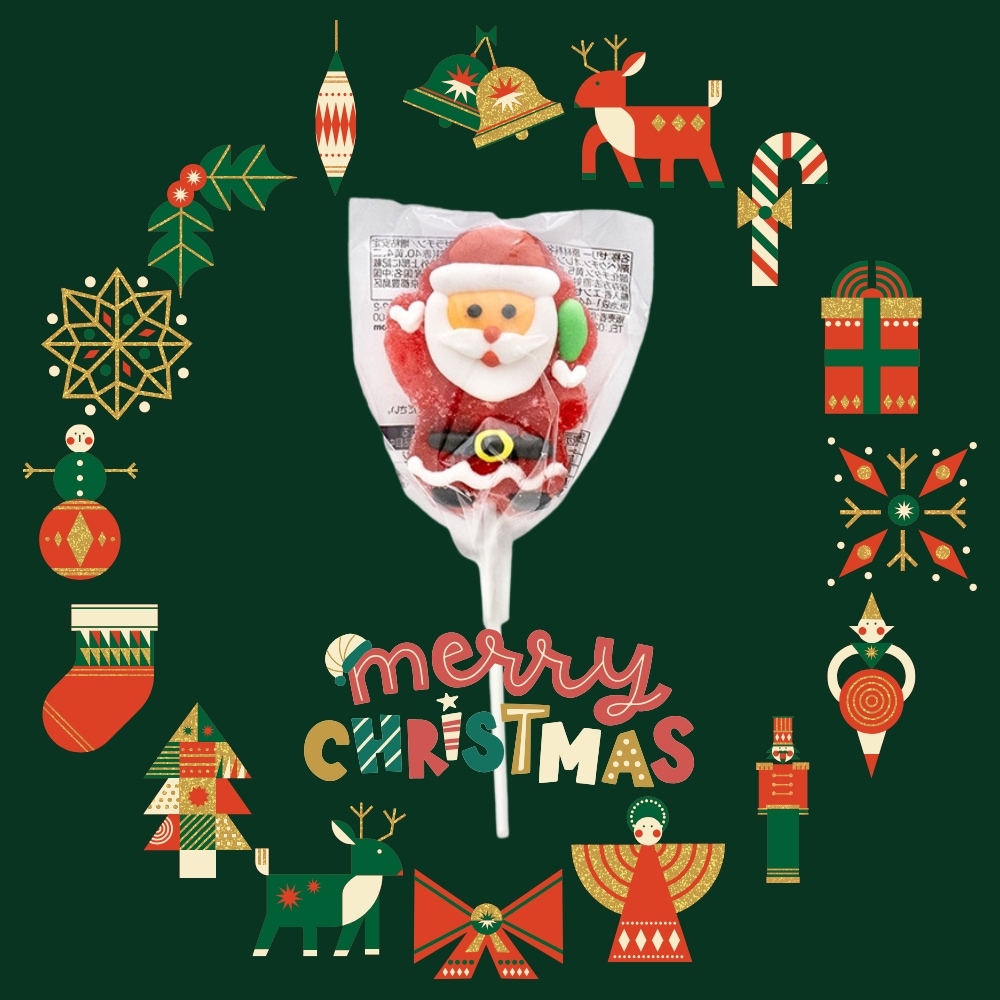 100円 やおきん クリスマスゼリーポップ [1箱 12個入]：駄菓子,お菓子