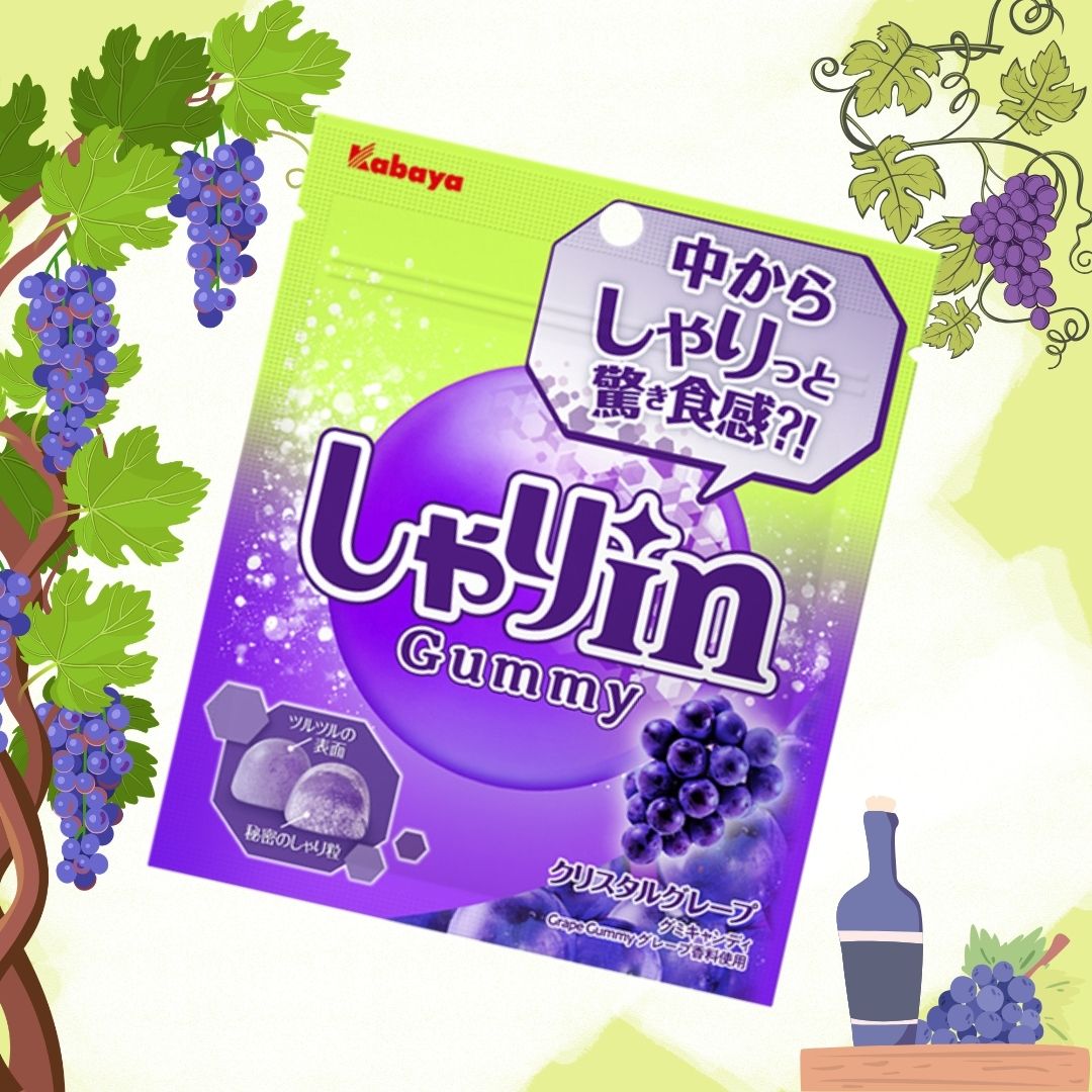 170円 カバヤ しゃりinグミ クリスタルグレープ [1箱 10個入]：駄菓子