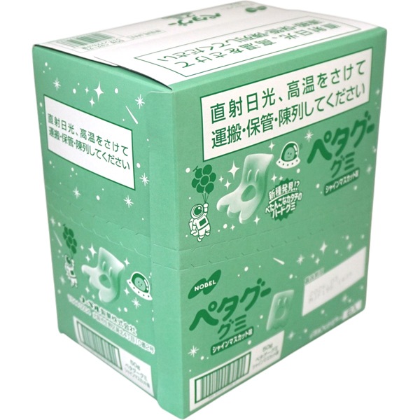 160円 ノーベル ペタグー シャインマスカット味 [1箱 6個入]：駄菓子