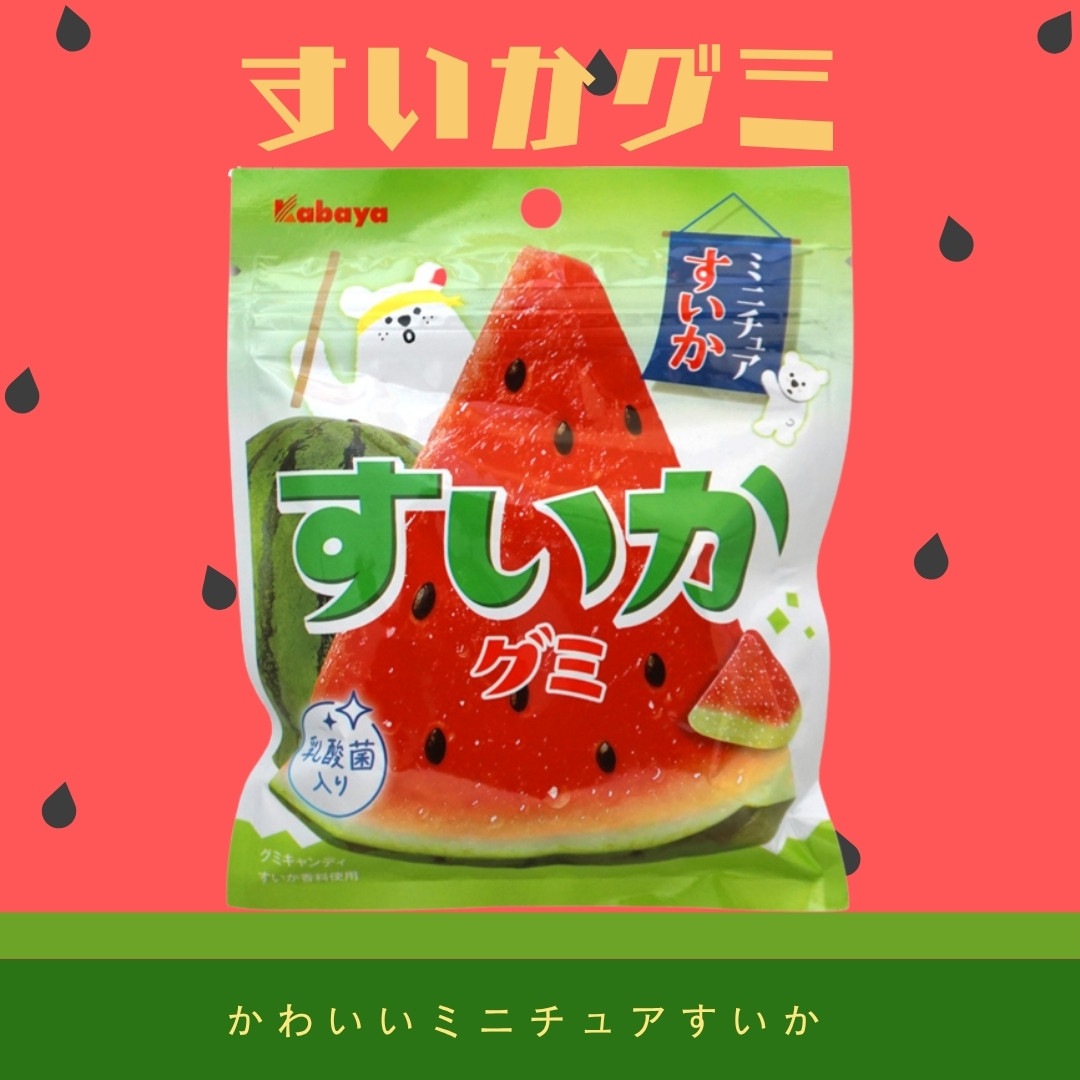 期間限定】170円 カバヤ 50gすいかグミ [1箱 10個入]：駄菓子,お菓子の