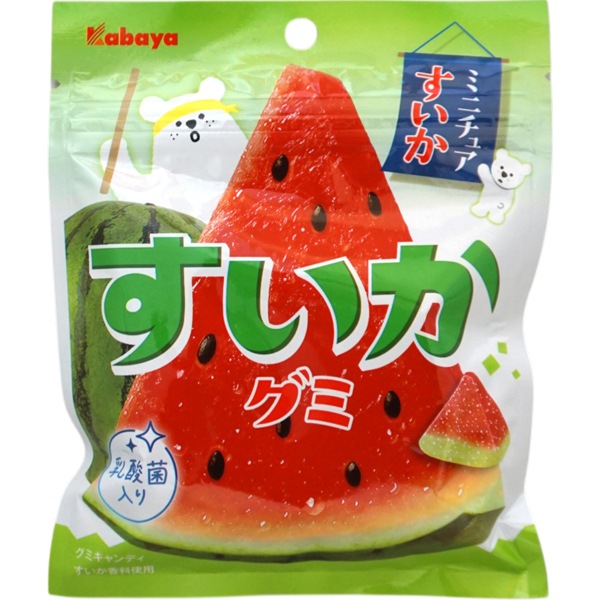 期間限定】170円 カバヤ 50gすいかグミ [1箱 10個入]：駄菓子,お菓子の