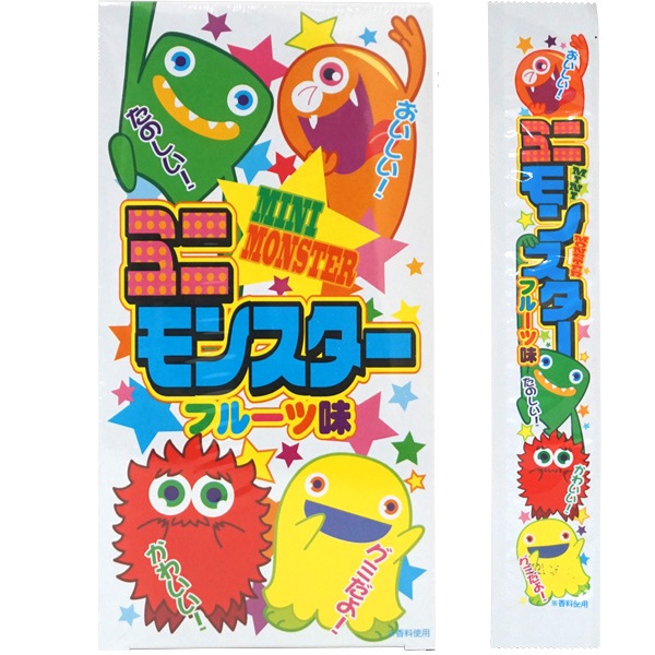 15円 やおきん ミニモンスター フルーツ味 [1箱 48個入]：駄菓子,お