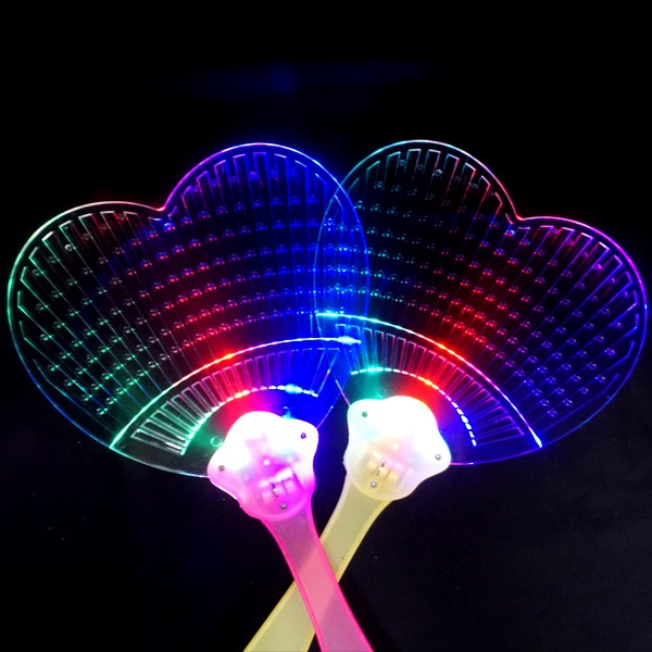 三洋堂 光るピカピカハートうちわ [1袋 12個入]