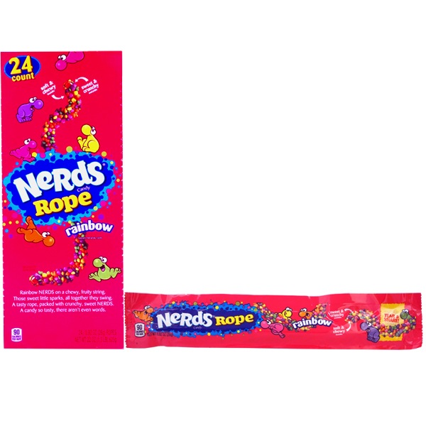 280円 26gナーズロープ レインボー [1箱 24個入]：駄菓子,お菓子