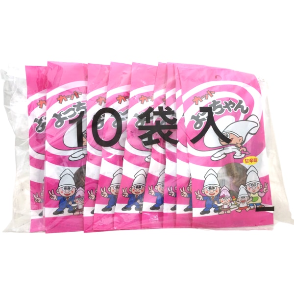 100円 よっちゃん 10gカットよっちゃん 甘辛味 [1袋 10個入]：駄菓子