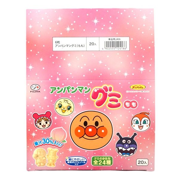 98円 不二家 6粒アンパンマングミ もも [1箱 20個入]