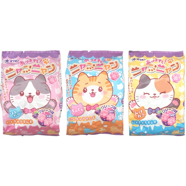 50円 オリオン あつまれニャンニャンにくきゅうラムネ [1箱 20個入