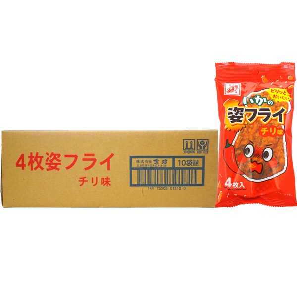 全珍 4枚姿フライ チリ味 [1箱 10個入]：駄菓子,お菓子の通販｜卸問屋