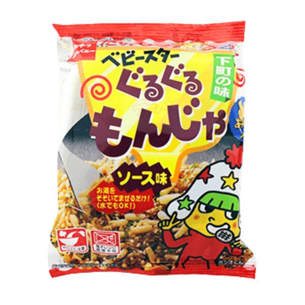 110円 おやつ ベビースターぐるぐるもんじゃ ソース味 [1箱 12個入]