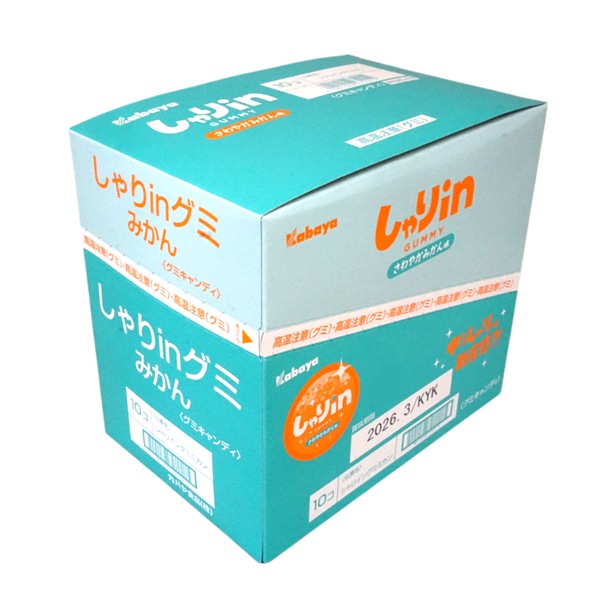 170円 カバヤ しゃりinグミ みかん [1箱 10個入]：駄菓子,お菓子の通販