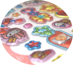 ぷくキラチャームステッカー サンリオキャラクターズ [1袋 8枚入