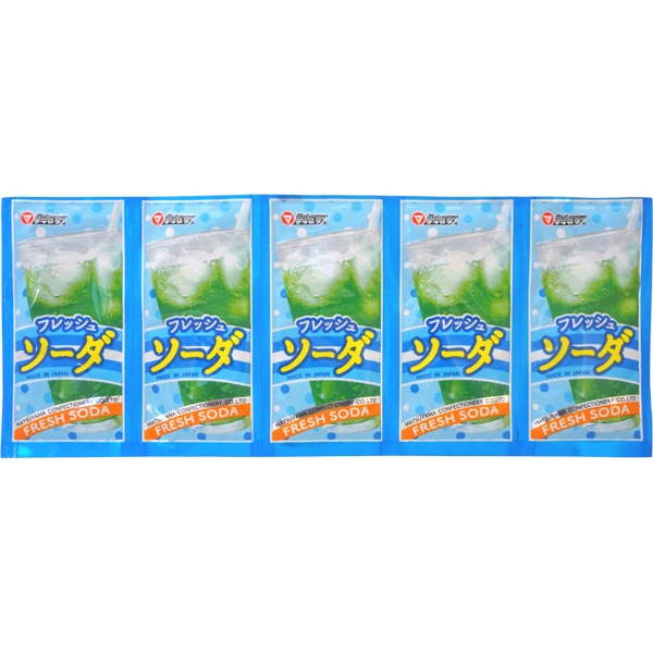 てんてこまい☆ボタラボ グリーンジュース 粉末180g 22円 松山 9gフレッシュソーダ 粉末ジュース [1箱 50個入]：駄菓子,お