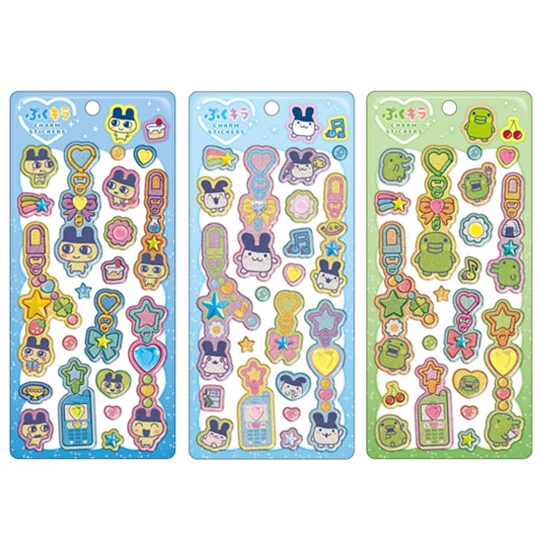 ぷくキラチャームステッカー たまごっち [1袋 3枚入]：駄菓子,お菓子の