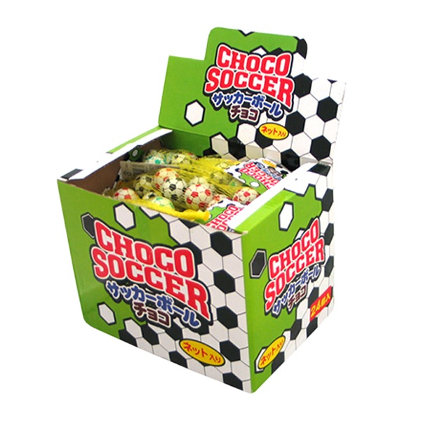 180円 やおきん 58gサッカーボールチョコネット入 [1箱 24個入