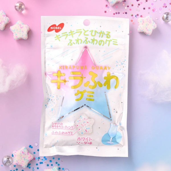 160円 ノーベル 50gキラふわグミ ホワイトソーダ味 [1箱 6個入]