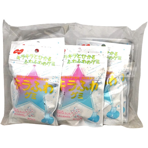 160円 ノーベル 50gキラふわグミ ホワイトソーダ味 [1箱 6個入]