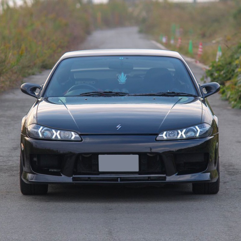 S15 シルビア / ヴァリエッタ<br>LEDロービームモデル<br>ファイバーLEDヘッドライト V5<br>ブラック