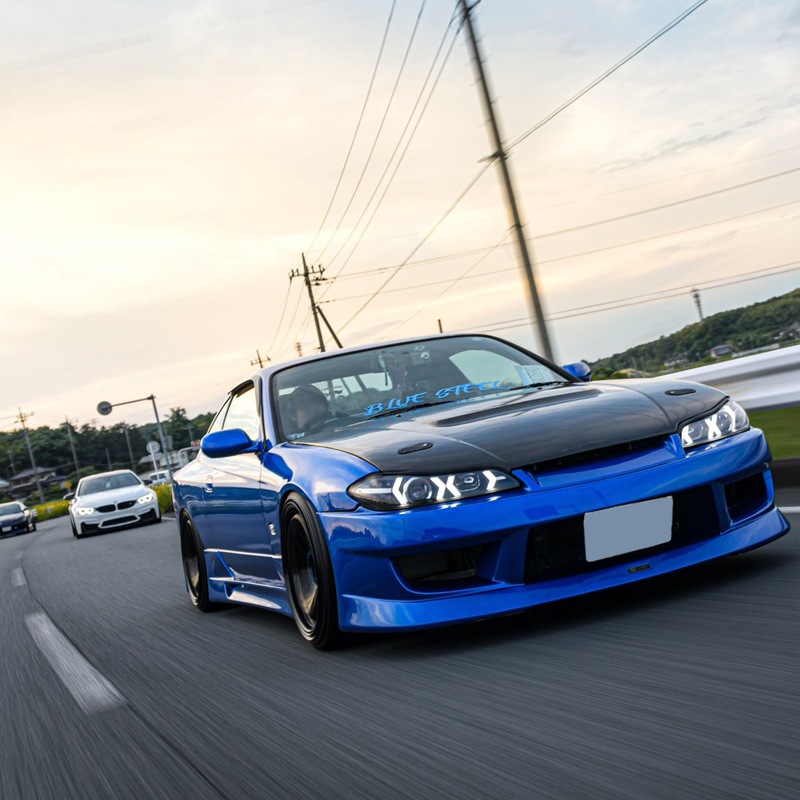 S15 シルビア / ヴァリエッタ<br>LEDロービームモデル<br>ファイバーLEDヘッドライト V5<br>ブラック
