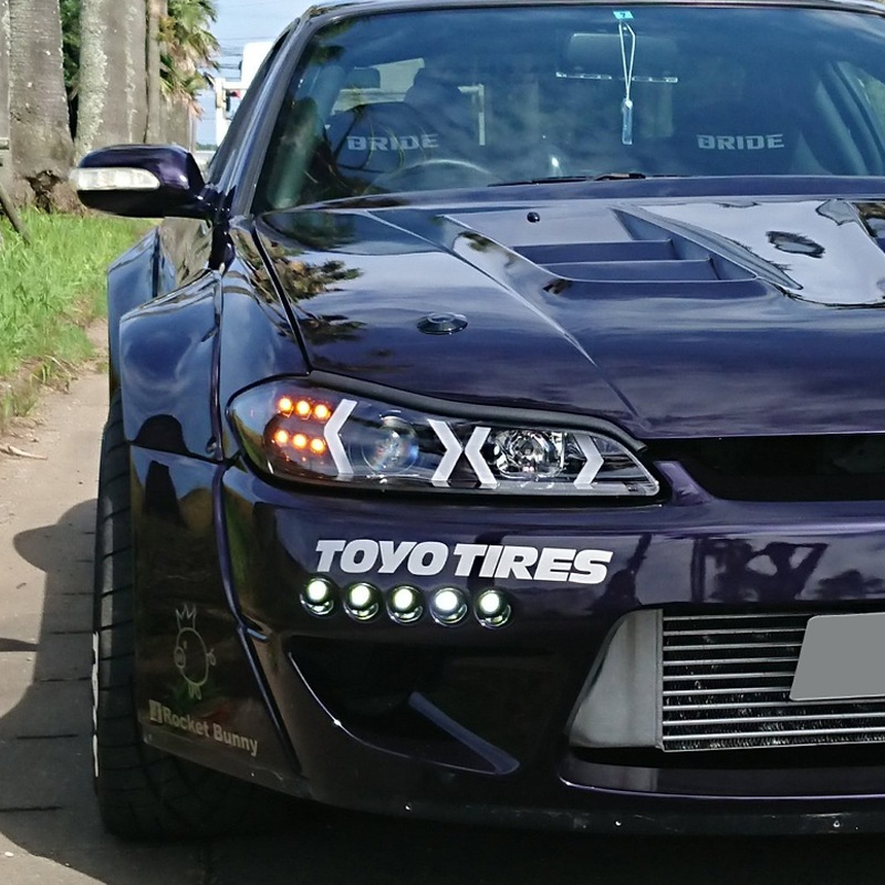 S15 シルビア / ヴァリエッタ<br>LEDロービームモデル<br>ファイバーLEDヘッドライト V5<br>ブラック