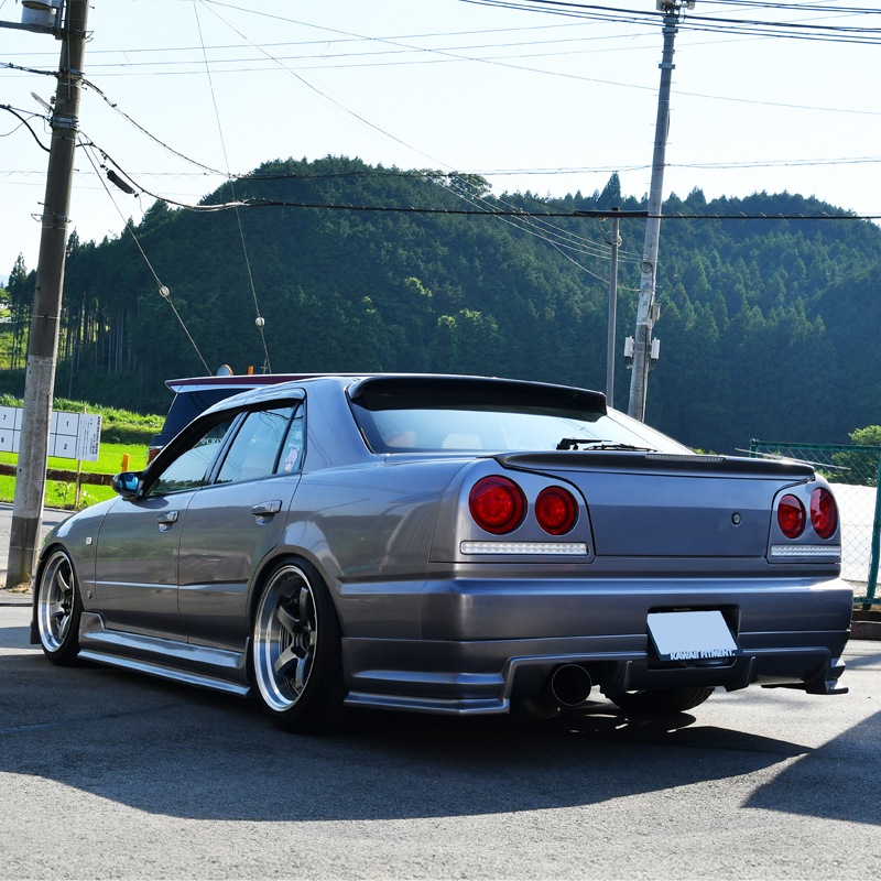 R34 スカイライン 4D セダン用<br>ENR34 ER34 HR34<BR>ファイバー LEDテールランプ<br>レッドクリアー/オールクリアー
