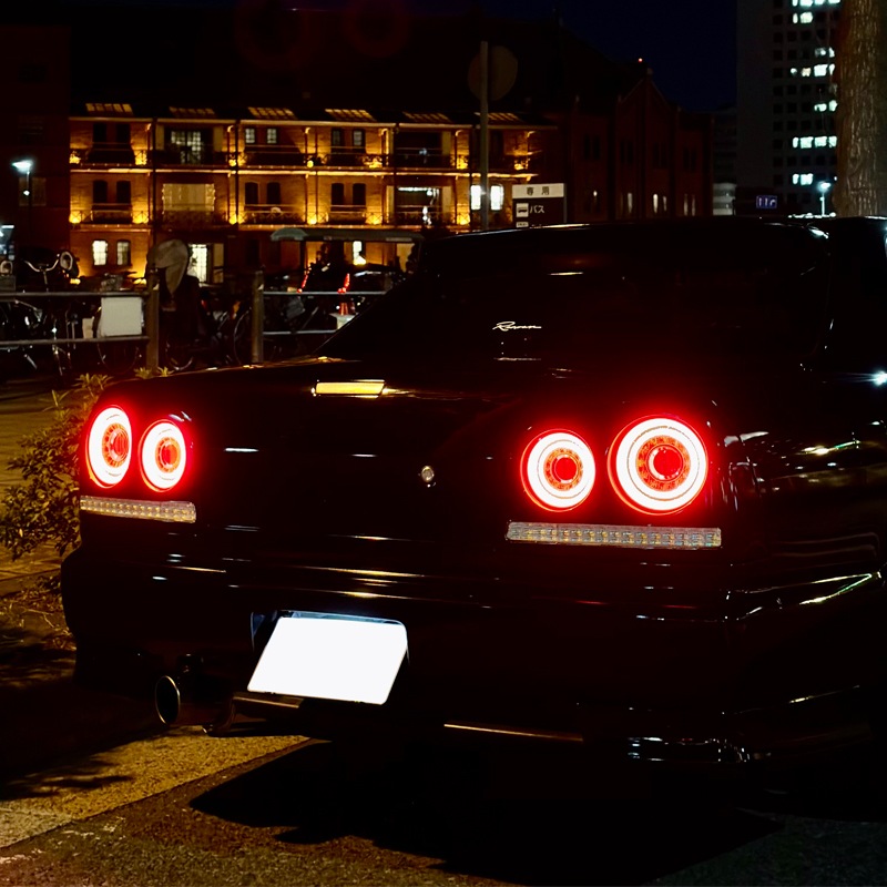 R34 スカイライン 4D セダン用<br>ENR34 ER34 HR34<BR>ファイバー LEDテールランプ<br>オールクリアー