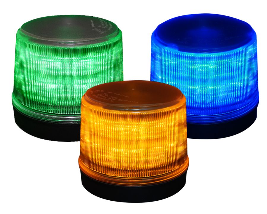 ナイトスター 12V/24V兼用 ビーコンランプ 回転灯16LED 7点滅パターン パトランプ アンバーオレンジ/ブルー/グリーン