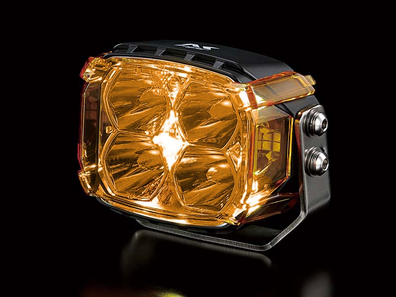 ナイトスター 3.5インチ角型LEDドライビングライト用カバー アンバーオレンジ