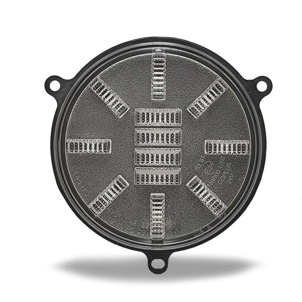 【保安基準適合・車検対応Eマーク取得済み】24V 丸型3Dデザインテール 単体 バックランプ（白クリアー） トレーラーテール/大型・中型トラック/汎用・架装用