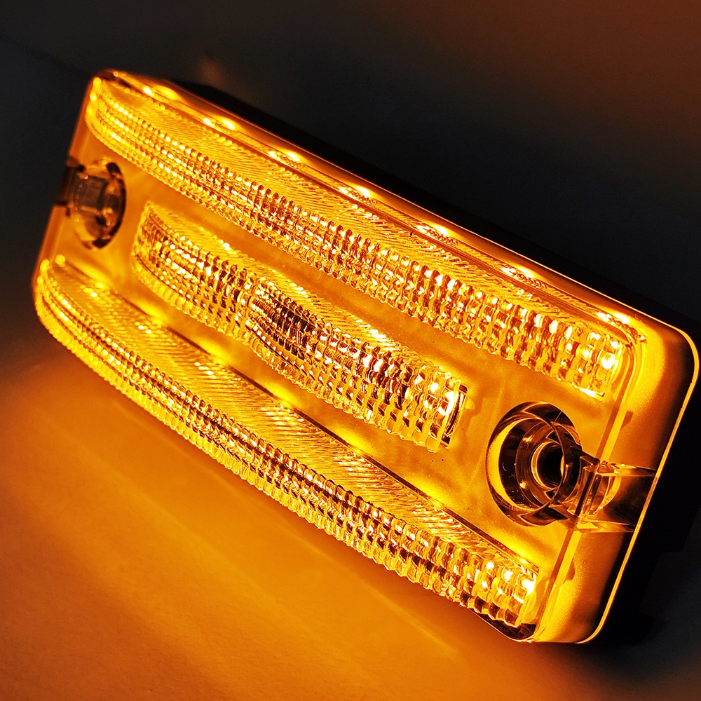 【保安基準適合・車検対応Eマーク取得済み】24V大型・中型トラック/汎用 3Dデザインサイドウインカー 中間ウインカー 左右1台分セット 