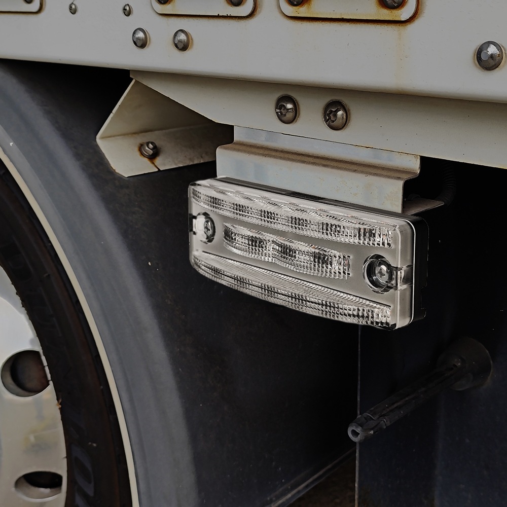 【保安基準適合・車検対応Eマーク取得済み】24V大型・中型トラック/汎用 3Dデザインサイドウインカー 中間ウインカー 左右1台分セット 