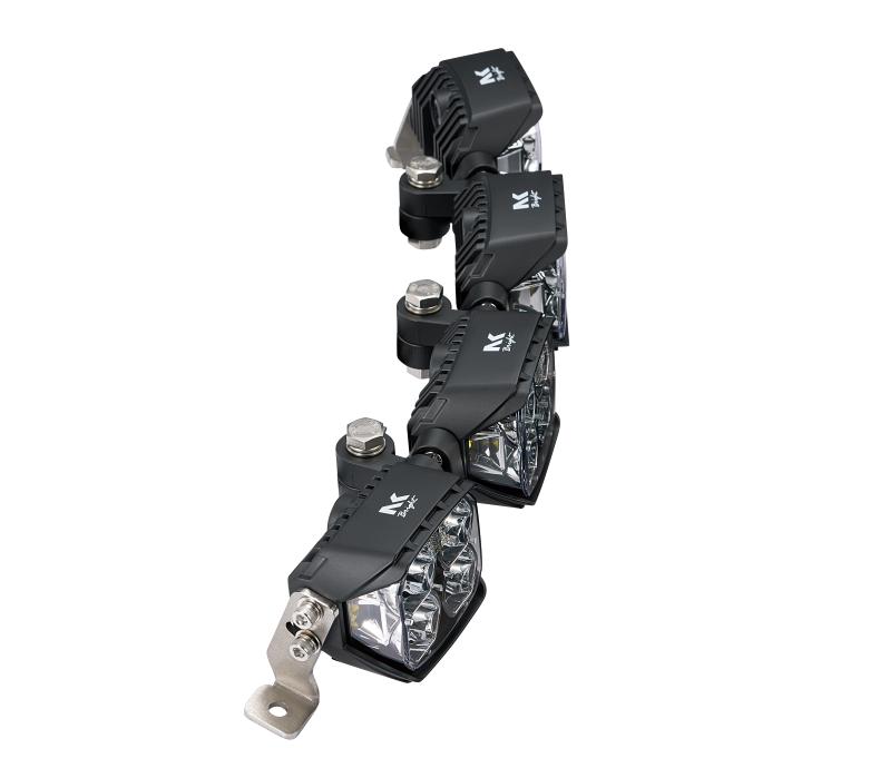9連 12V/24V 3.5インチ角型LEDドライビングライト ポジションライト付き アンバーオレンジ