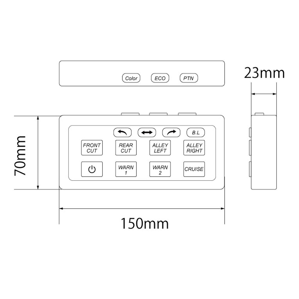 ナイトスター 12V/24V 1500mmワイドパトランプ オレンジ/グリーン 2色切替 薄型ワーニングライトバー警光灯