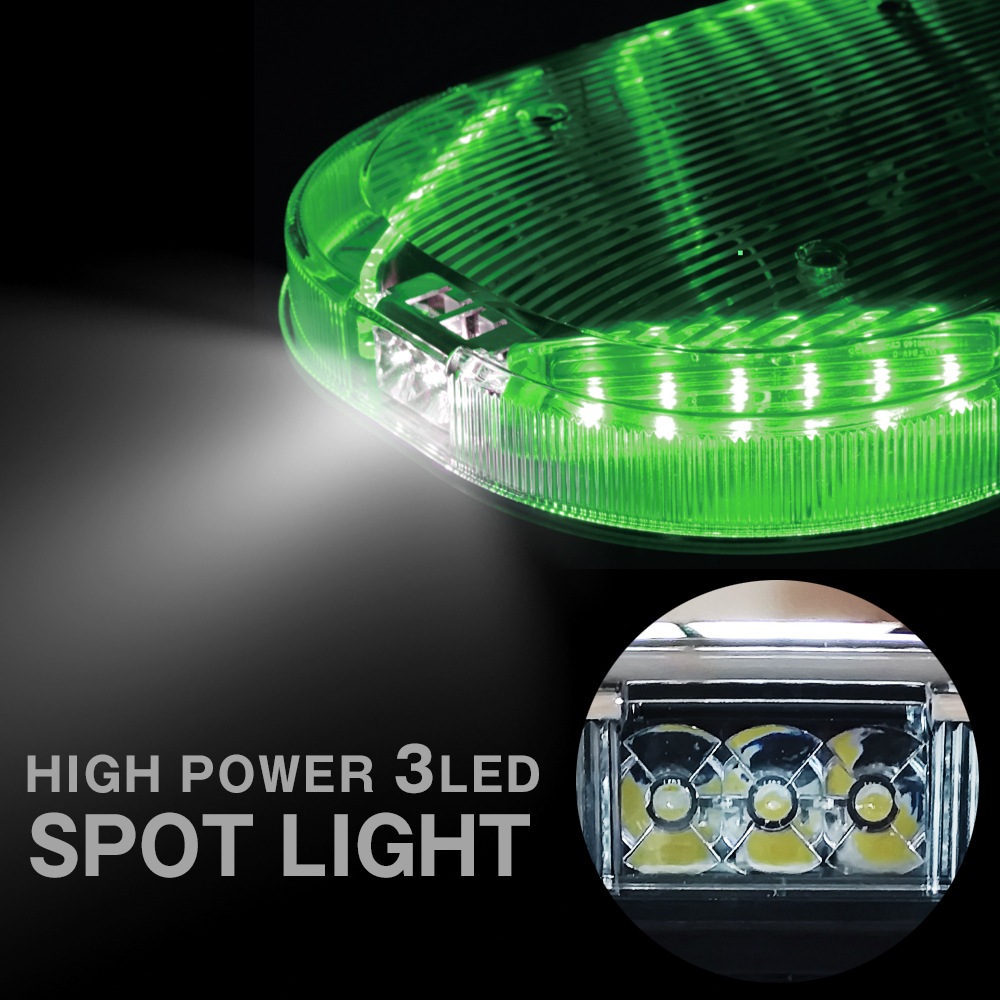 ナイトスター 12V/24V 1500mmワイドパトランプ オレンジ/グリーン 2色切替 薄型ワーニングライトバー警光灯