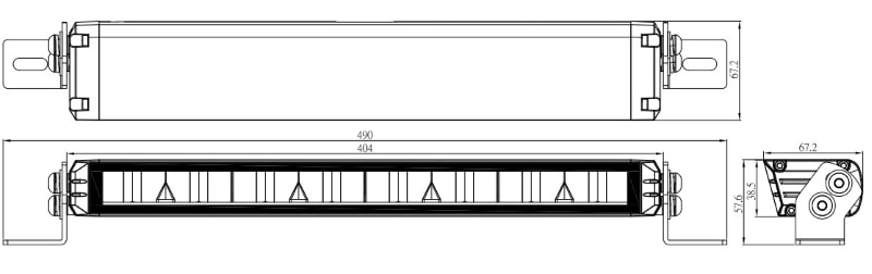 ナイトスター 12V/24V 16×1.5インチLEDライトバー ホワイト/アンバー2色ポジションライト付き