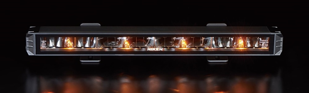 ナイトスター 12V/24V 16×1.5インチLEDライトバー ホワイト/アンバー2色ポジションライト付き