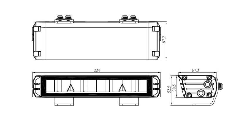 ʥȥ 12V/24V 91.5LED饤ȥС ۥ磻/С2ݥ饤դ